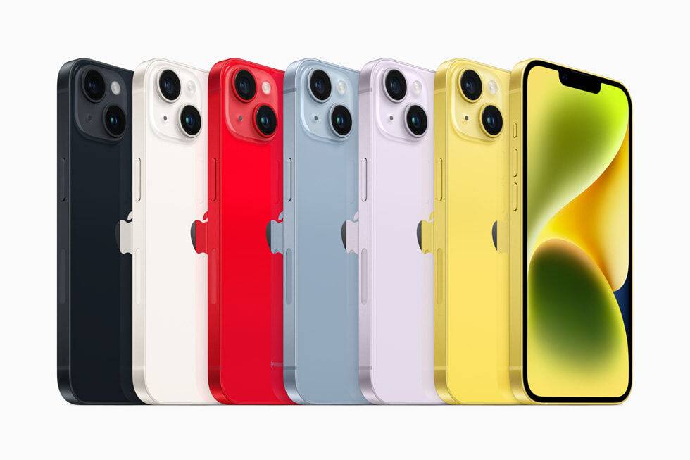 Новый цвет iPhone 14 и iPhone 14 Plus — ярко-желтый