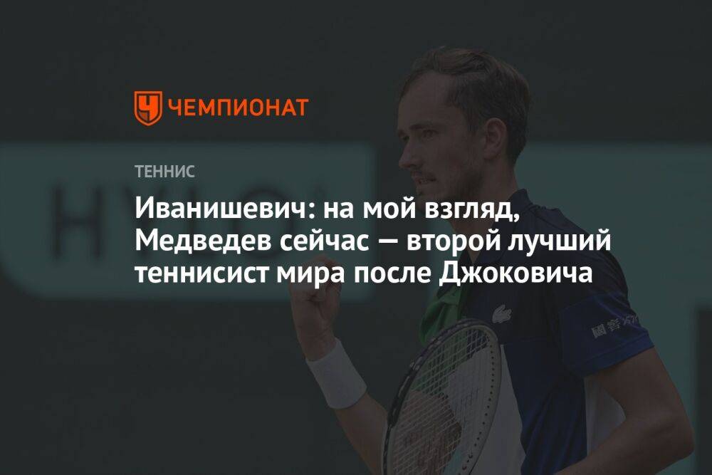 Иванишевич: на мой взгляд, Медведев сейчас — второй лучший теннисист мира после Джоковича