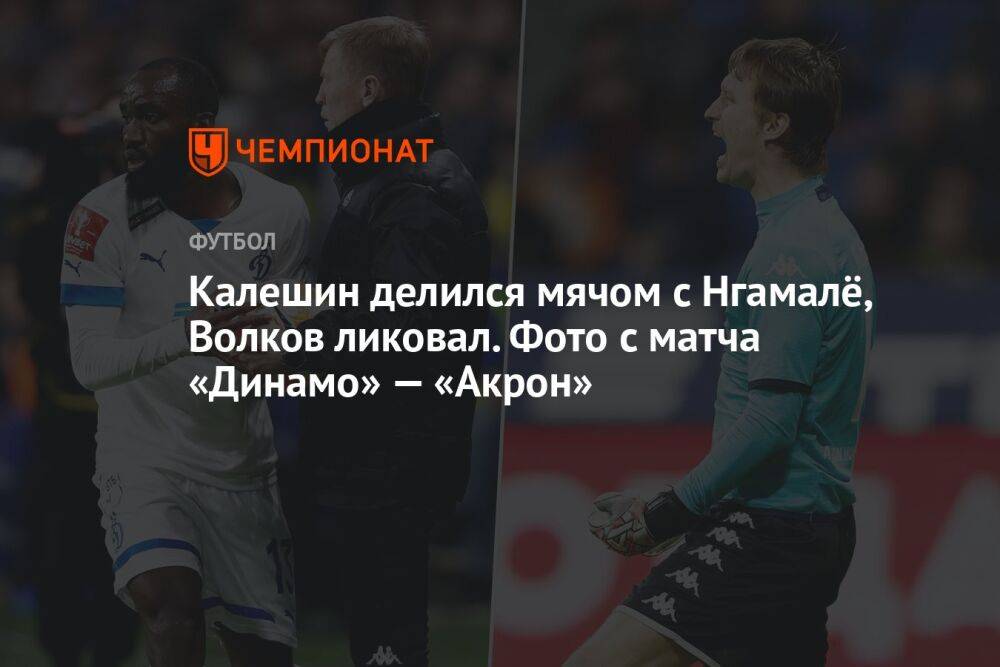 Калешин делился мячом с Нгамалё, Волков ликовал. Фото с матча «Динамо» — «Акрон»