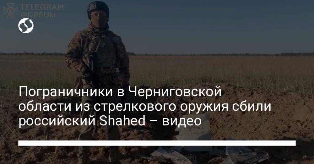 Пограничники в Черниговской области из стрелкового оружия сбили российский Shahed – видео
