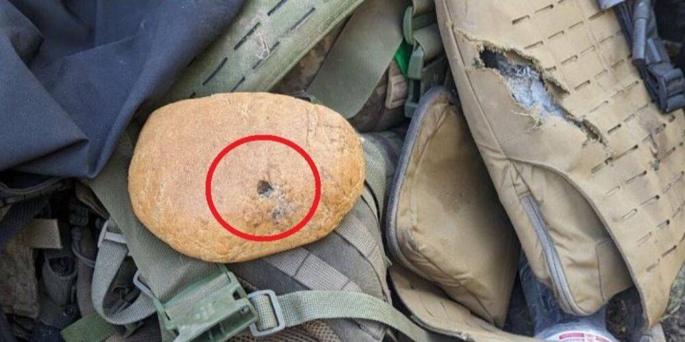 «Спасла жизнь воина». Буханка хлеба остановила вражескую пулю при обстреле транспорта ВСУ под Бахмутом — фото