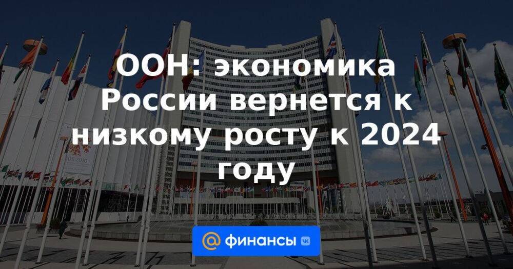 ООН: экономика России вернется к низкому росту к 2024 году