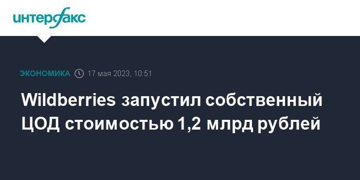 Wildberries запустил собственный ЦОД стоимостью 1,2 млрд рублей