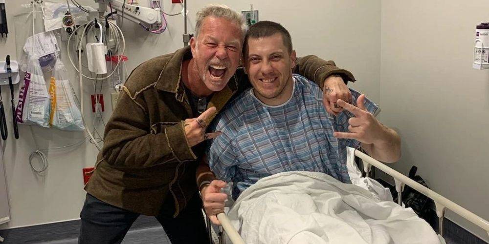 Случайная встреча. Солист Metallica Джеймс Хэтфилд навестил в больнице в США раненых украинских защитников