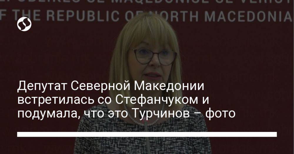 Депутат Северной Македонии встретилась со Стефанчуком и подумала, что это Турчинов – фото