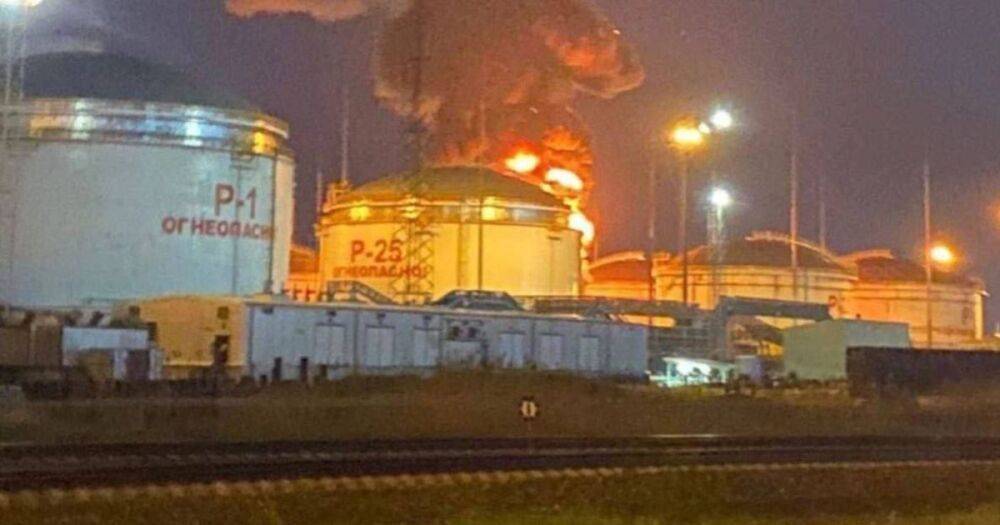 Очередной хлопок в России: В порту Тамани горит резервуар с нефтепродуктами