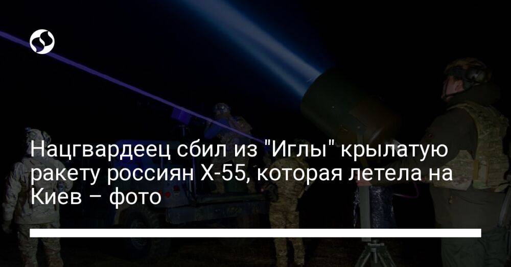 Нацгвардеец сбил из "Иглы" крылатую ракету россиян Х-55, которая летела на Киев – фото