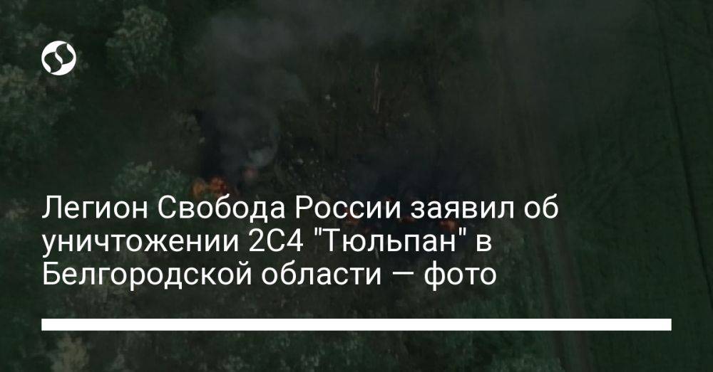Легион Свобода России заявил об уничтожении 2С4 "Тюльпан" в Белгородской области — фото