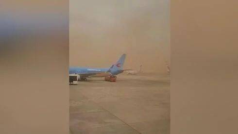 Видео: аэропорт Бен-Гурион накрыла сильная пыльная буря