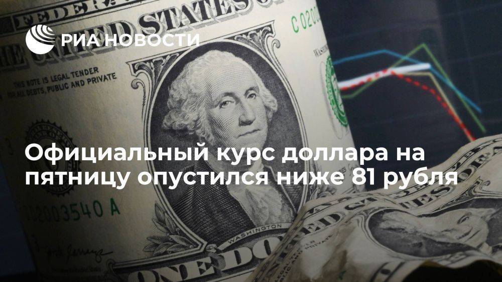 Официальный курс доллара на пятницу опустился до 80,97 рубля, евро вырос до 86,58 рубля