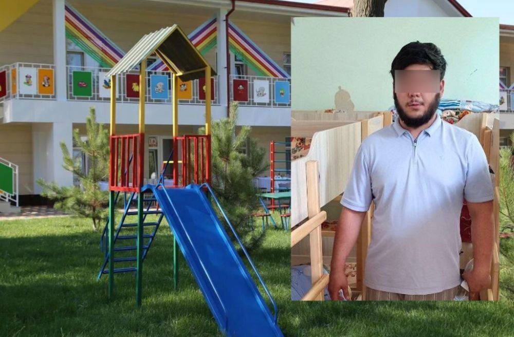 В детском саду в Ташкенте обнаружили неизвестного мужчину, который спал в детской кровати