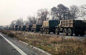 В Барановичах зафиксировали колонны вооруженных сил РФ