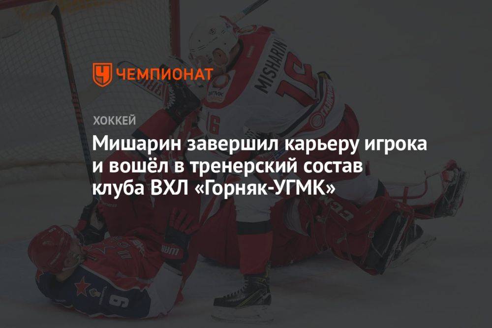 Мишарин завершил карьеру игрока и вошёл в тренерский состав клуба ВХЛ «Горняк-УГМК»