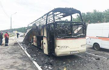 В России загорелся туристический автобус с белорусами