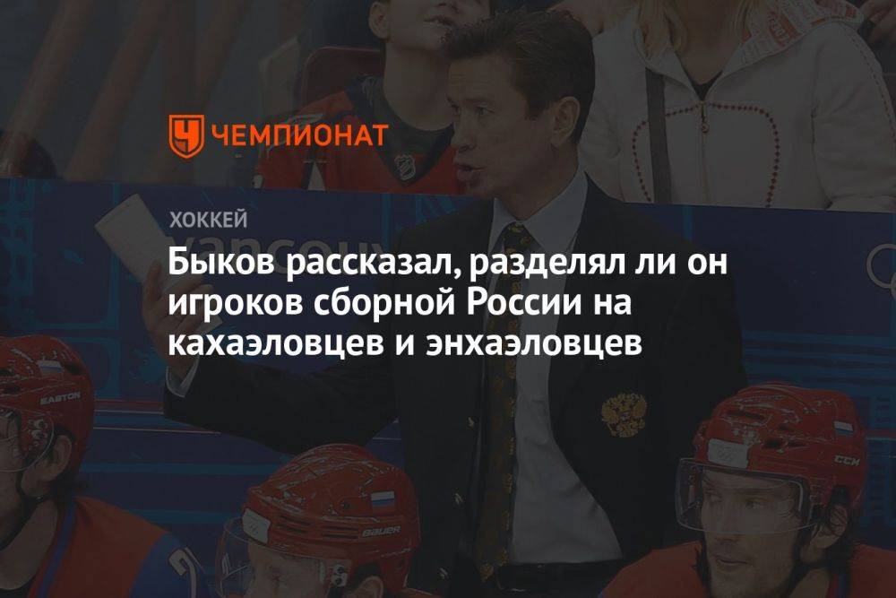 Быков рассказал, разделял ли он игроков сборной России на кахаэловцев и энхаэловцев