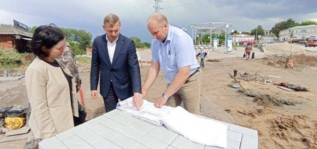 Министр ЖКХ и благоустройства Пермского края оценил ход работ по комплексному благоустройству проводимых в Кунгуре