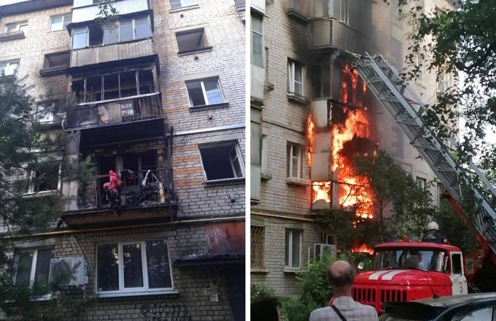 Две квартиры сгорели в Твери