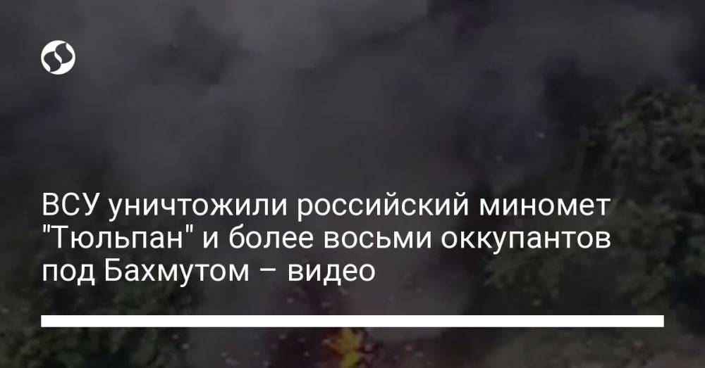 ВСУ уничтожили российский миномет "Тюльпан" и более восьми оккупантов под Бахмутом – видео