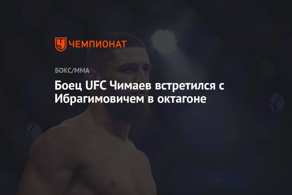 Боец UFC Чимаев встретился с Ибрагимовичем в октагоне