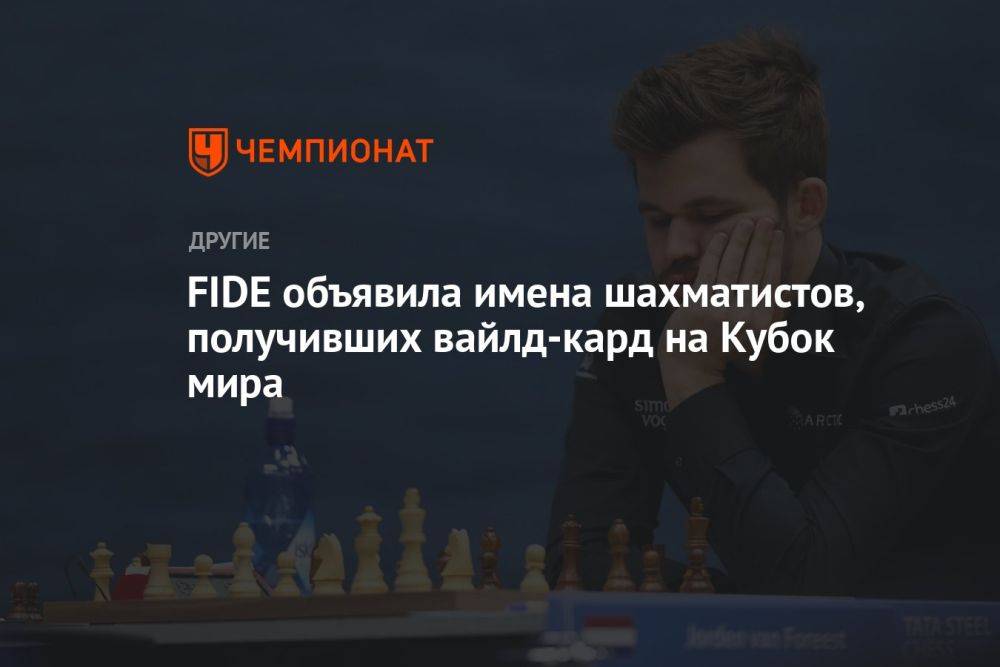 FIDE объявила имена шахматистов, получивших вайлд-кард на Кубок мира