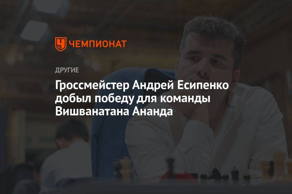 Гроссмейстер Андрей Есипенко добыл победу для команды Вишванатана Ананда