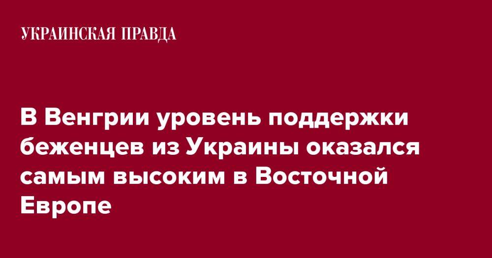 В Венгрии уровень поддержки беженцев из Украины оказался самым высоким в Восточной Европе