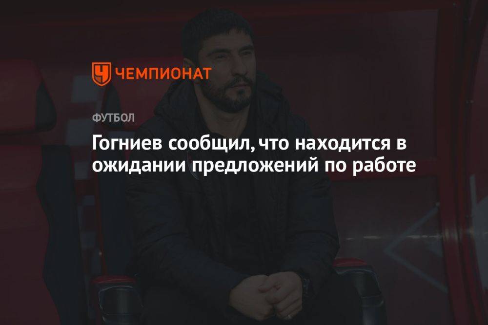 Гогниев сообщил, что находится в ожидании предложений по работе