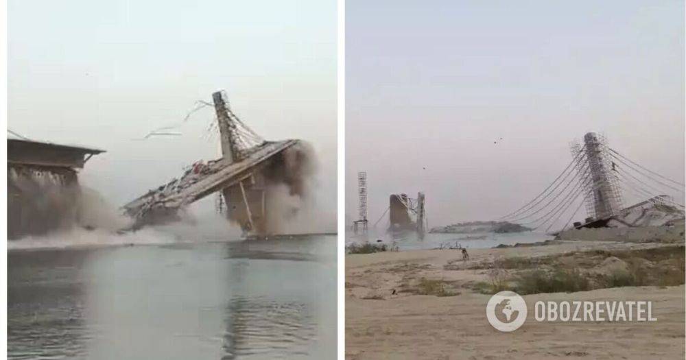 В Индии во второй раз обрушился мост, на строительство которого выделили более 200 млн долларов – видео и все подробности