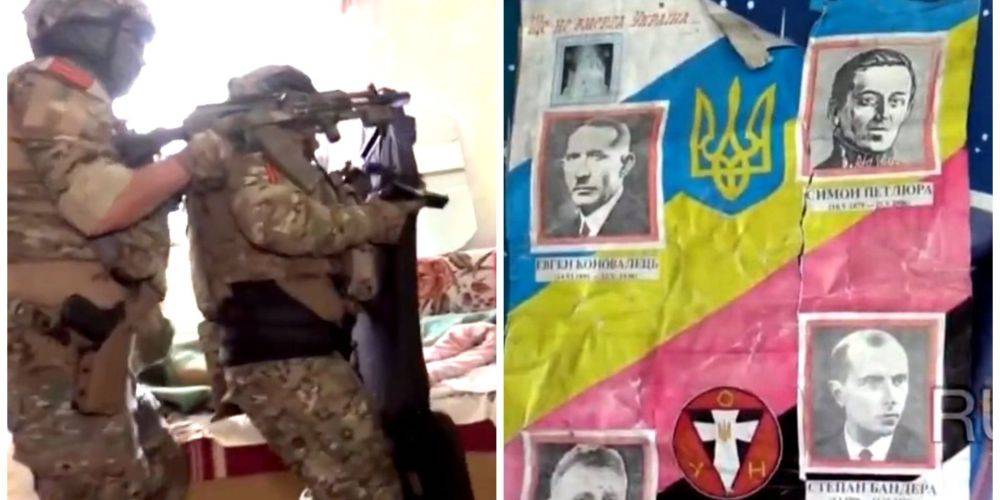 Спецназ РФ штурмовал пустой дом, чтобы «обезвредить» портреты Бандеры и Шухевича — видео