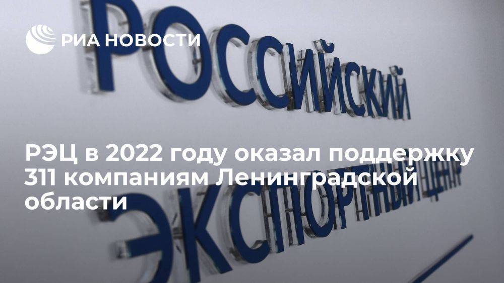 РЭЦ в 2022 году оказал поддержку 311 компаниям Ленинградской области