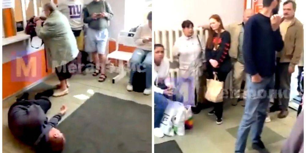 «Так может быть только в РФ». Российские медики наплевали на мужчину, валявшегося на полу прямо в приемном отделении — видео