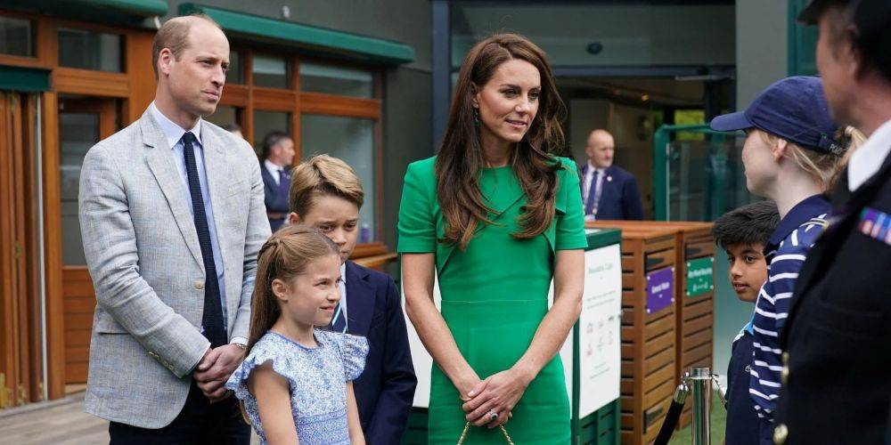 Семейный выход. Кейт Миддлтон и принц Уильям прибыли на финал Уимблдона с принцем Джорджам и принцессой Шарлоттой
