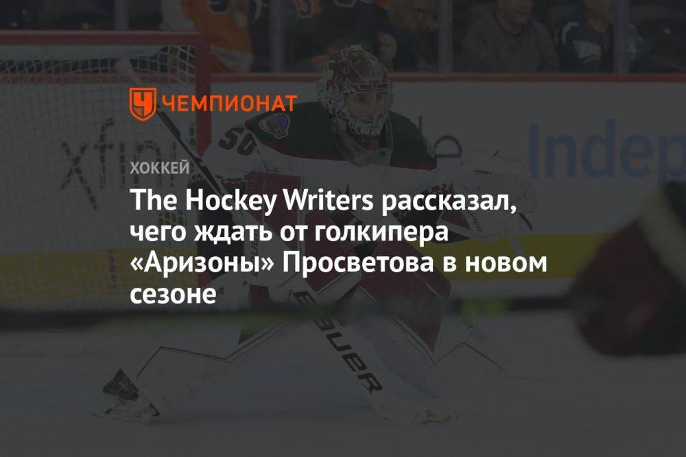 The Hockey Writers рассказал, чего ждать от голкипера «Аризоны» Просветова в новом сезоне