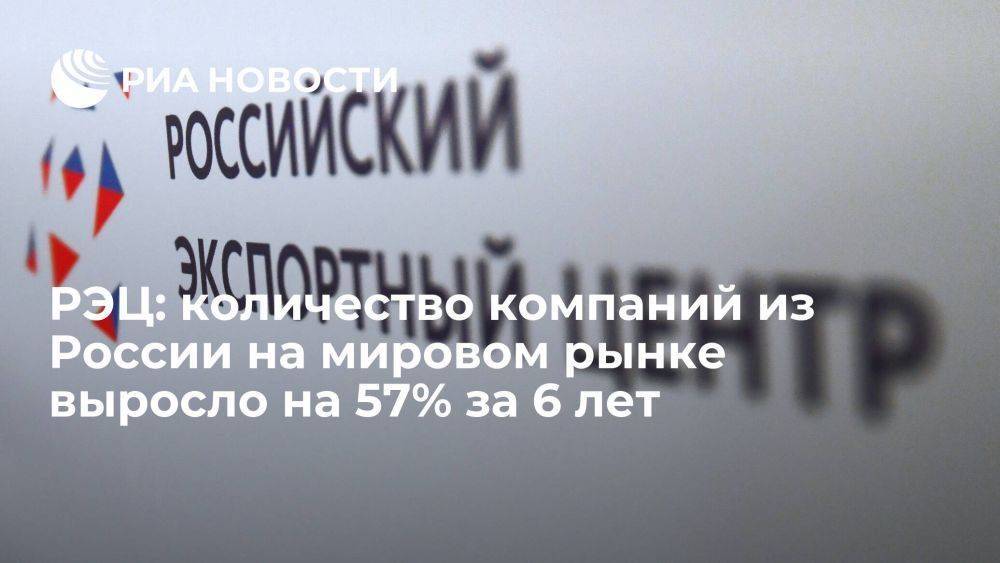 РЭЦ: количество компаний из России на мировом рынке выросло на 57% за 6 лет