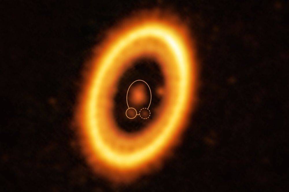 Астрономы ESO впервые нашли доказательства существования двух экзопланет на одной орбите