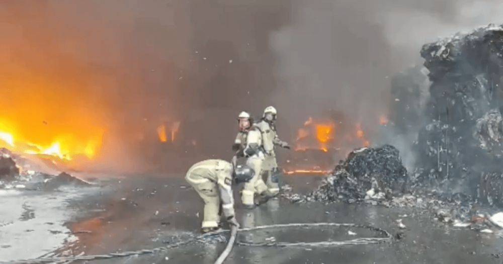 Масштабный пожар под Ростовом: огонь охватил 2500 квадратных метров (фото, видео)