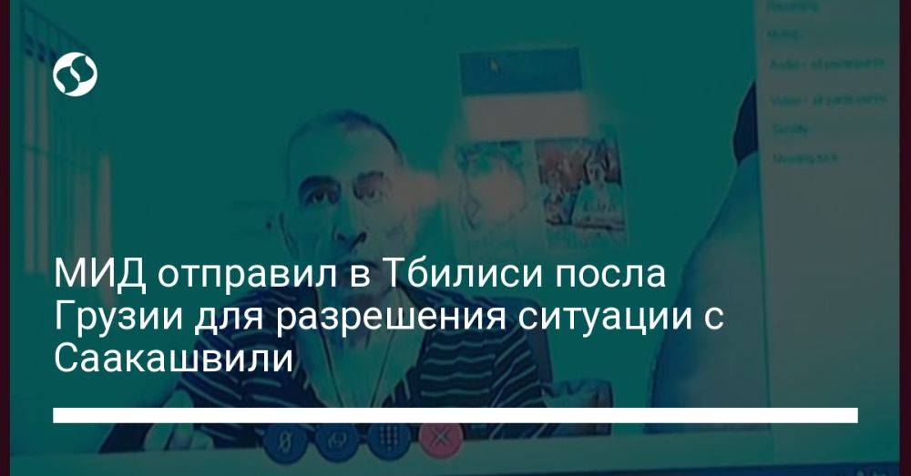 МИД отправил в Тбилиси посла Грузии для разрешения ситуации с Саакашвили