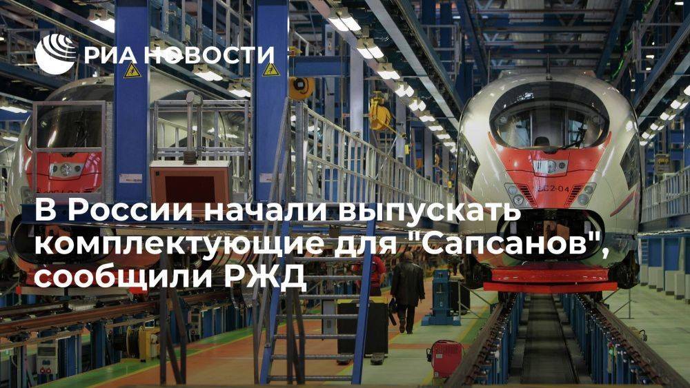 Замглавы РЖД Пегов: российские заводы начали выпускать комплектующие для "Сапсанов"
