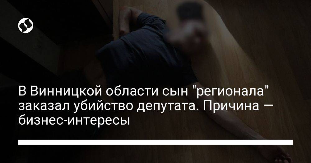 В Винницкой области сын "регионала" заказал убийство депутата. Причина — бизнес-интересы