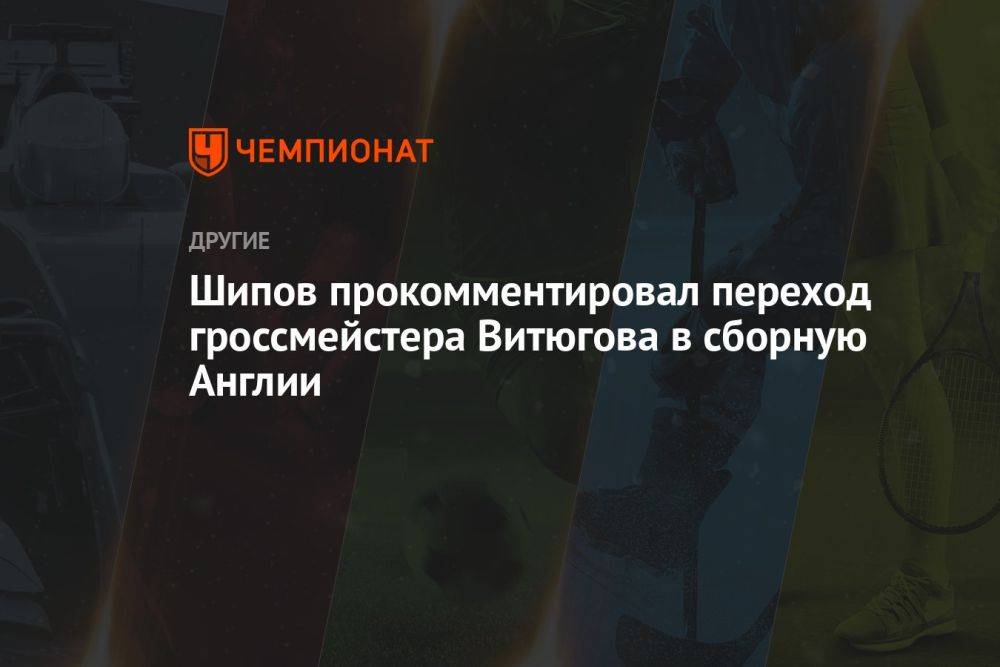 Шипов прокомментировал переход гроссмейстера Витюгова в сборную Англии