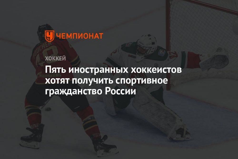 Пять иностранных хоккеистов хотят получить спортивное гражданство России