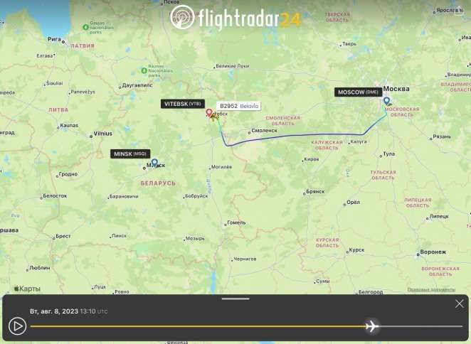 Самолет «Белавиа» Москва-Минск экстренно сел в Витебске