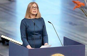 Жена Алеся Беляцкого выступила с мощной речью на Нобелевской конференции мира-2023