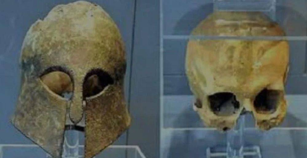 Марафонское сражение – археологи нашли шлем с черепом внутри - фото