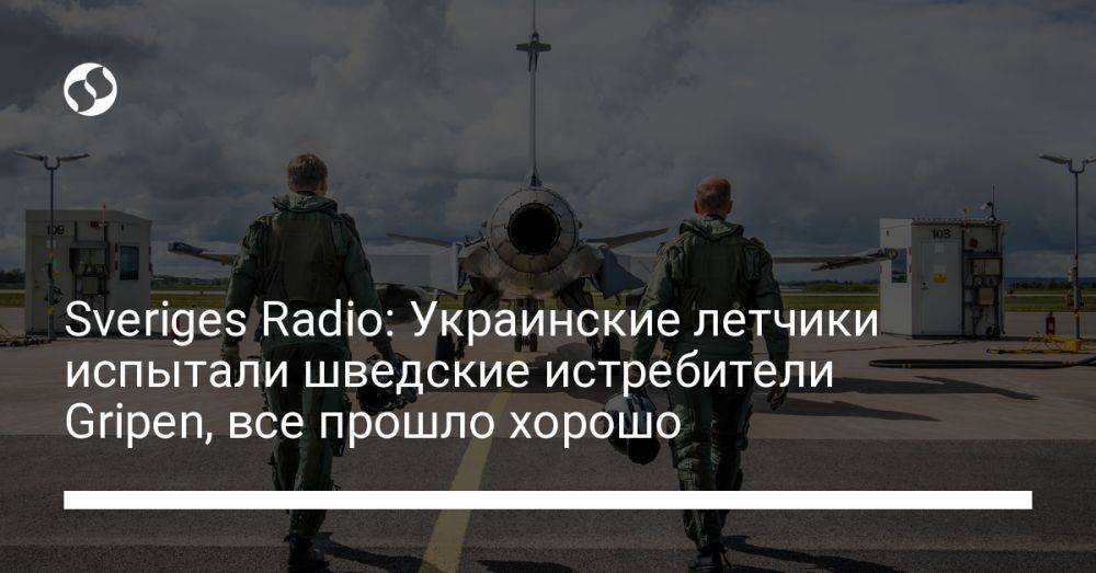 Sveriges Radio: Украинские летчики испытали шведские истребители Gripen, все прошло хорошо