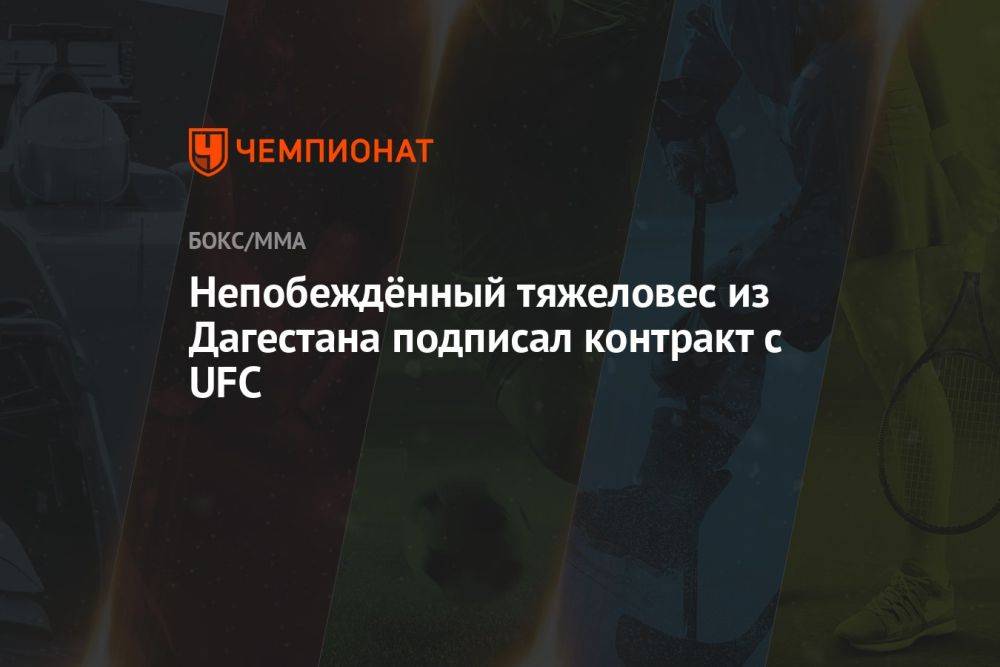 Непобежденный тяжеловес из Дагестана подписал контракт с UFC