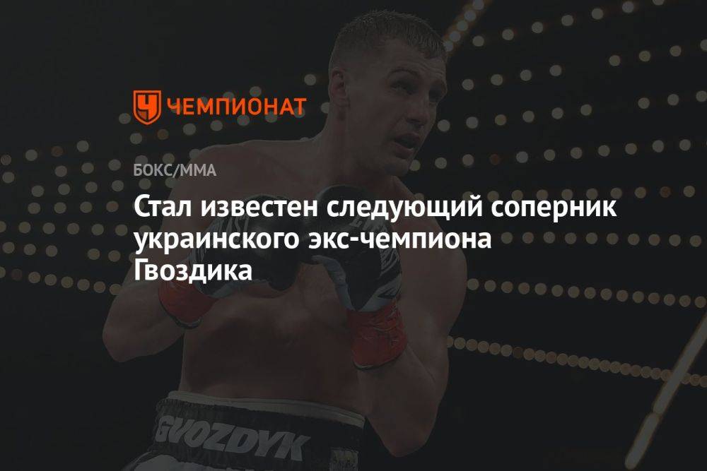 Стал известен следующий соперник украинского экс-чемпиона Гвоздика