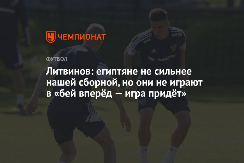 Литвинов: египтяне не сильнее нашей сборной, но они не играют в «бей вперёд — игра придёт»