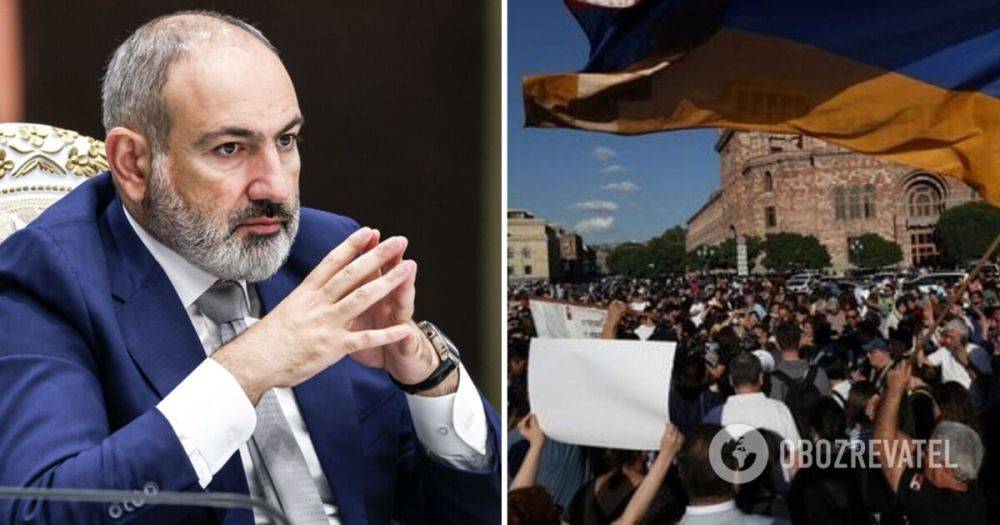 Война за Нагорный Карабах - в Армении протесты - Пашиняна хотят отстранить от власти - видео