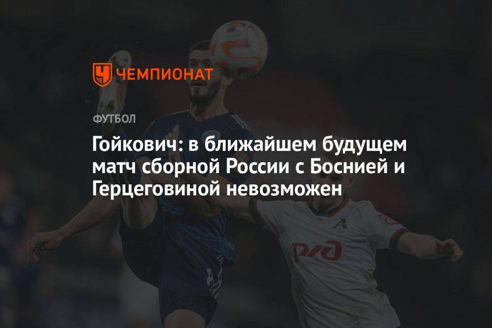 Гойкович: в ближайшем будущем матч сборной России с Боснией и Герцеговиной невозможен